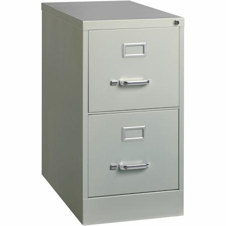 Lorell Fortress Series 2-Drawer Vertical File Cabinet, 15" x 25" x 28.4", Gray LLR60654